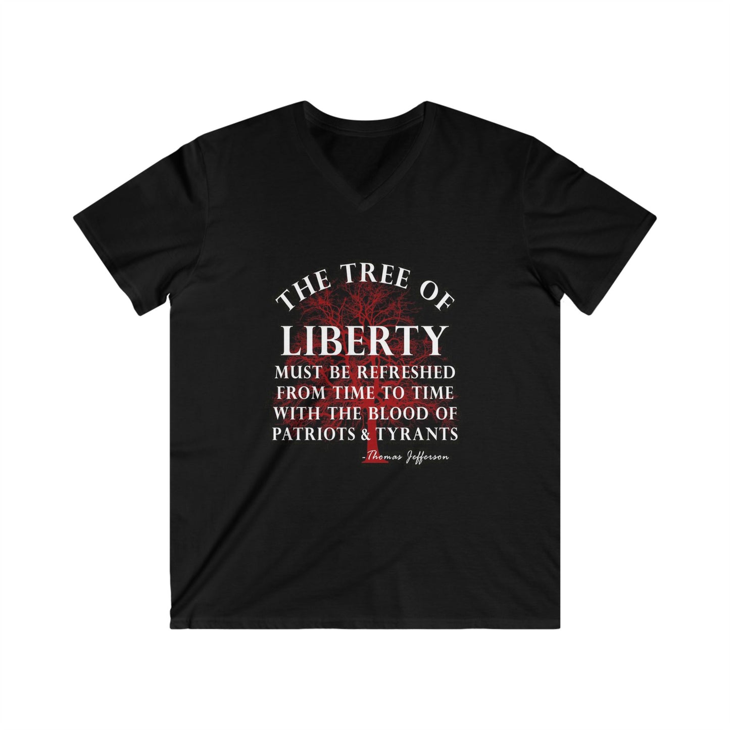Tree of Liberty - Men's Fitted V-Neck Short Sleeve Tee