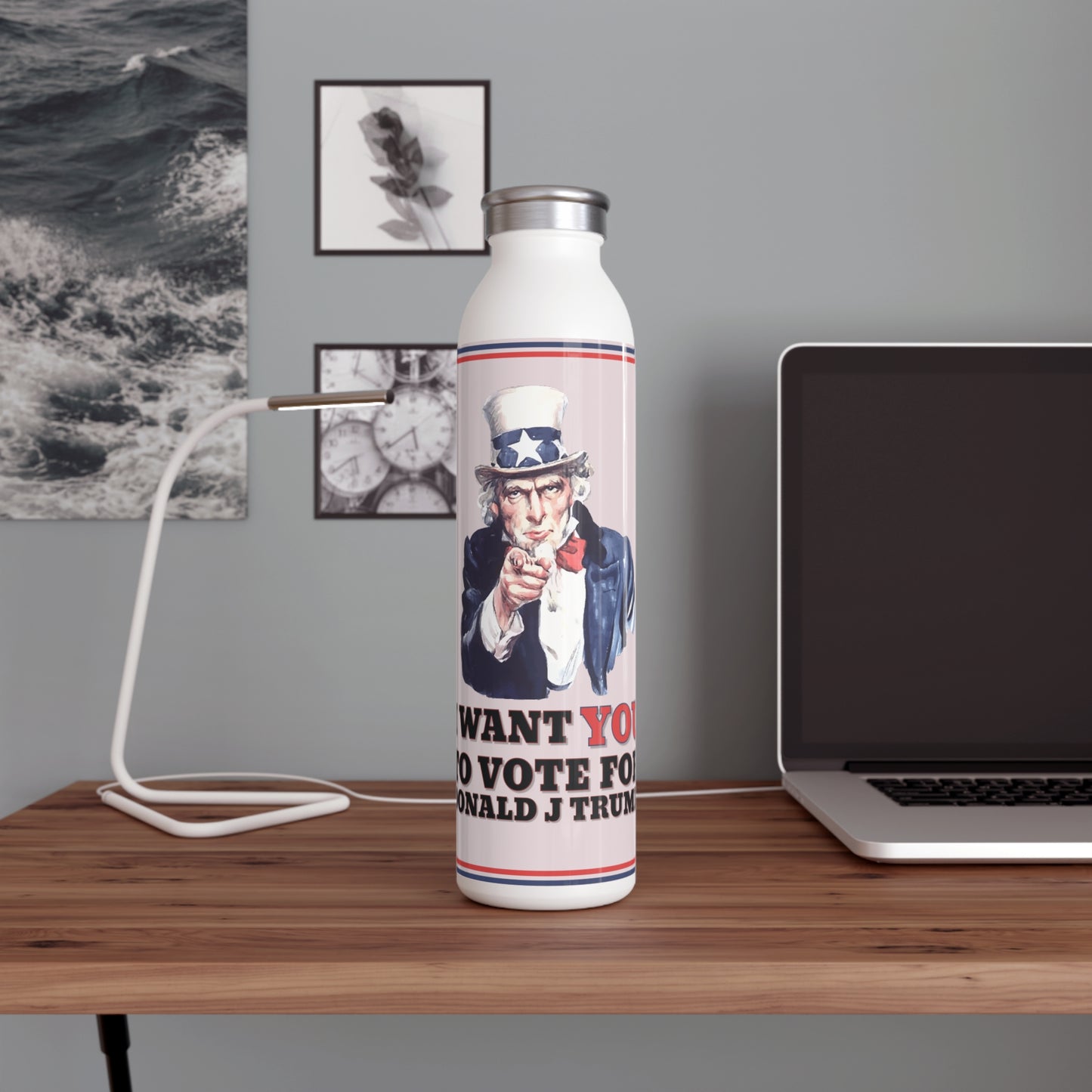 Vote For Trump - Slim Water Bottle