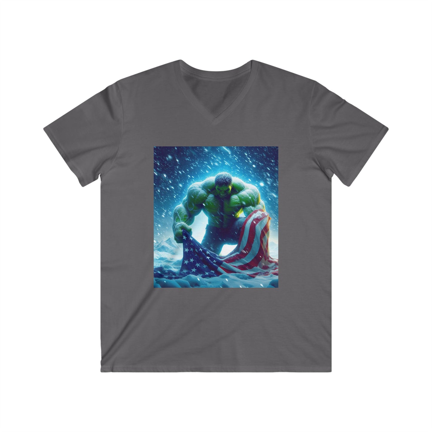 AmeriKan Hulk Fitted V-Neck Short Sleeve Tee