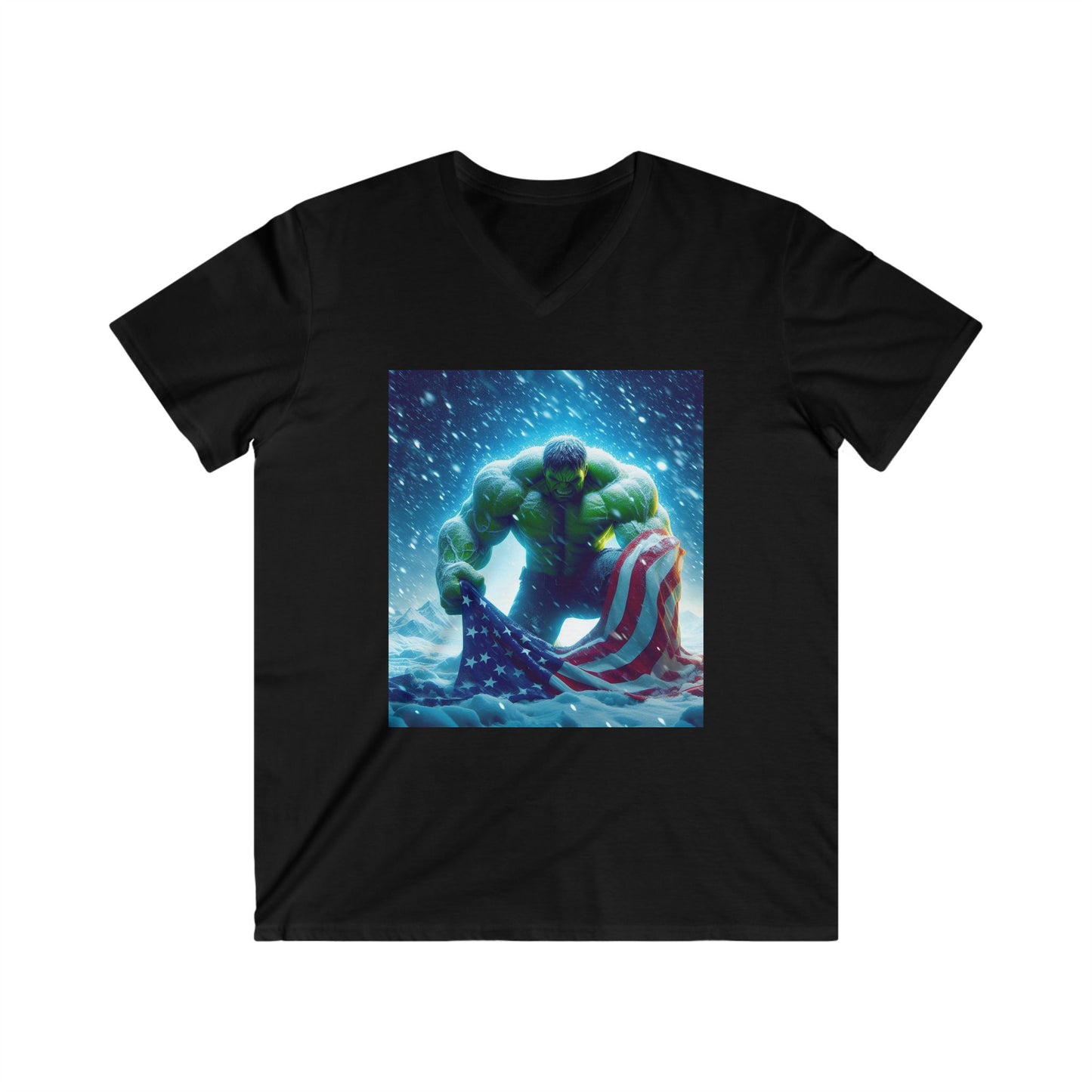 AmeriKan Hulk Fitted V-Neck Short Sleeve Tee