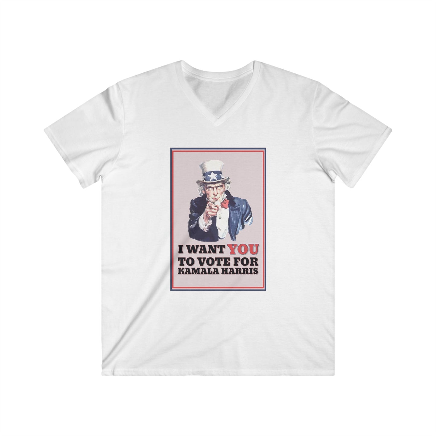 Vote 4 Kamala - Men's Fitted V-Neck Short Sleeve Tee