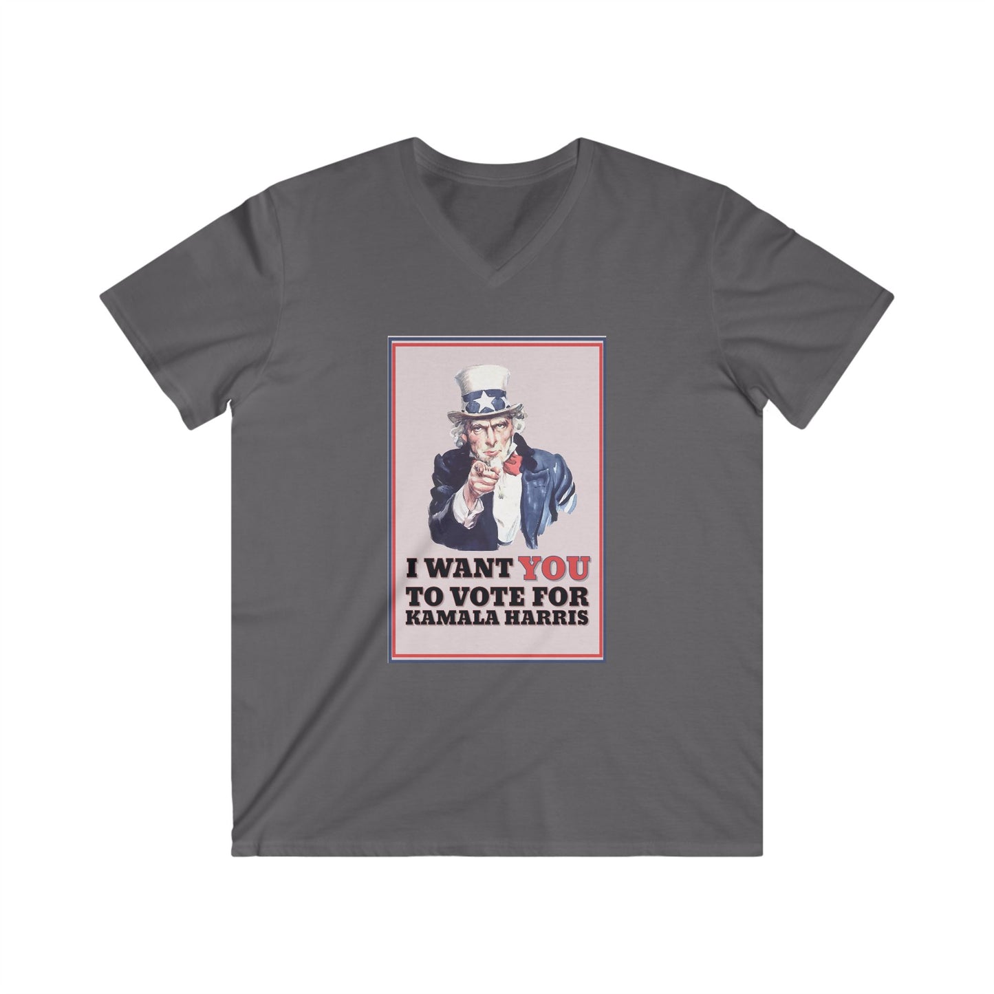 Vote 4 Kamala - Men's Fitted V-Neck Short Sleeve Tee