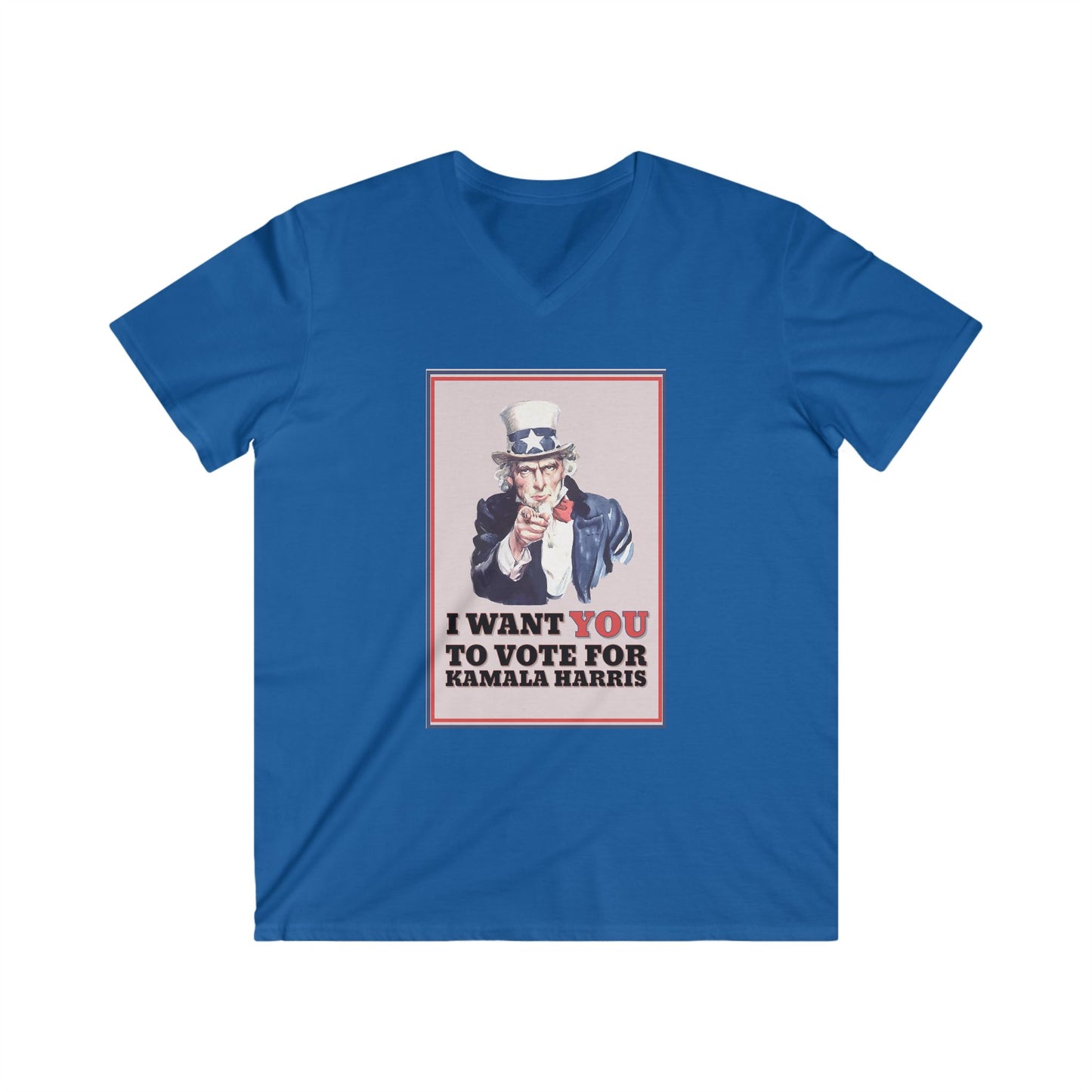 Vote 4 Kamala - Men's Fitted V-Neck Short Sleeve Tee