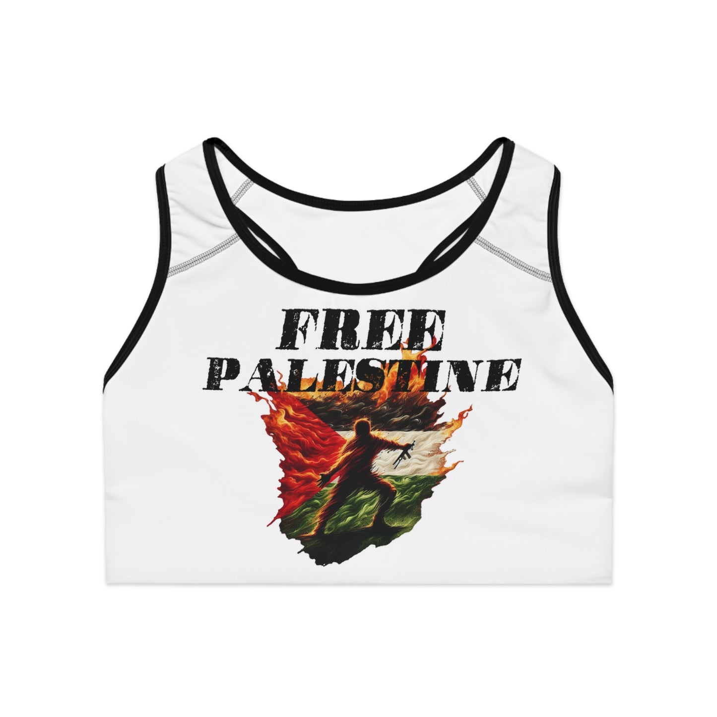 Unknown Casualty Free Palestine Sports Bra