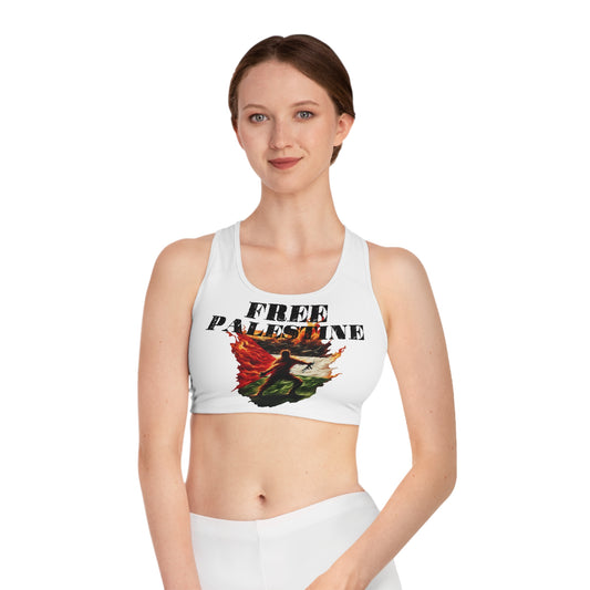 Unknown Casualty Free Palestine Sports Bra