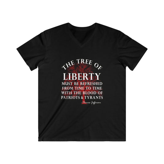 Tree of Liberty - Men's Fitted V-Neck Short Sleeve Tee