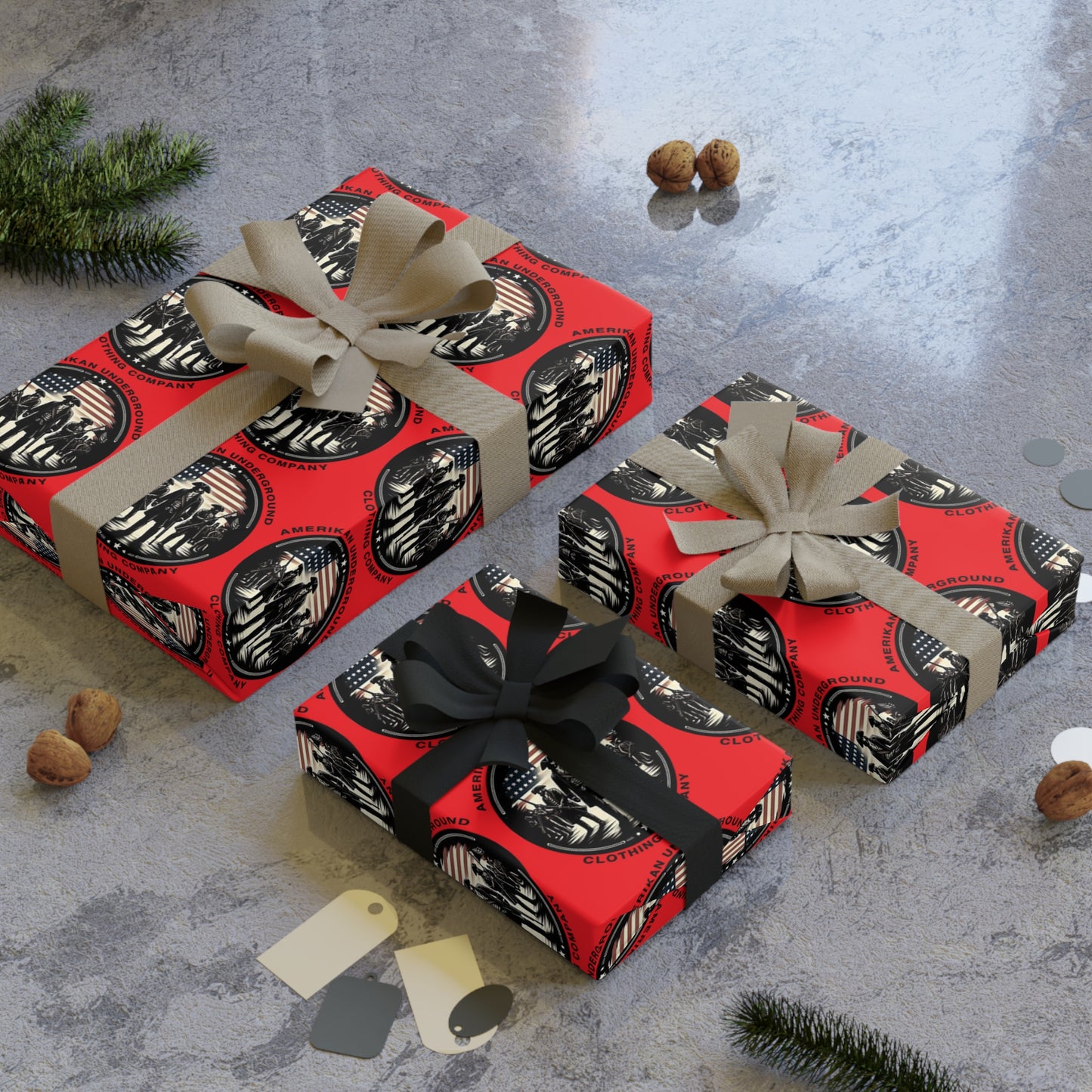Amerikan Underground Gift Wrapping Paper Rolls, 1pc