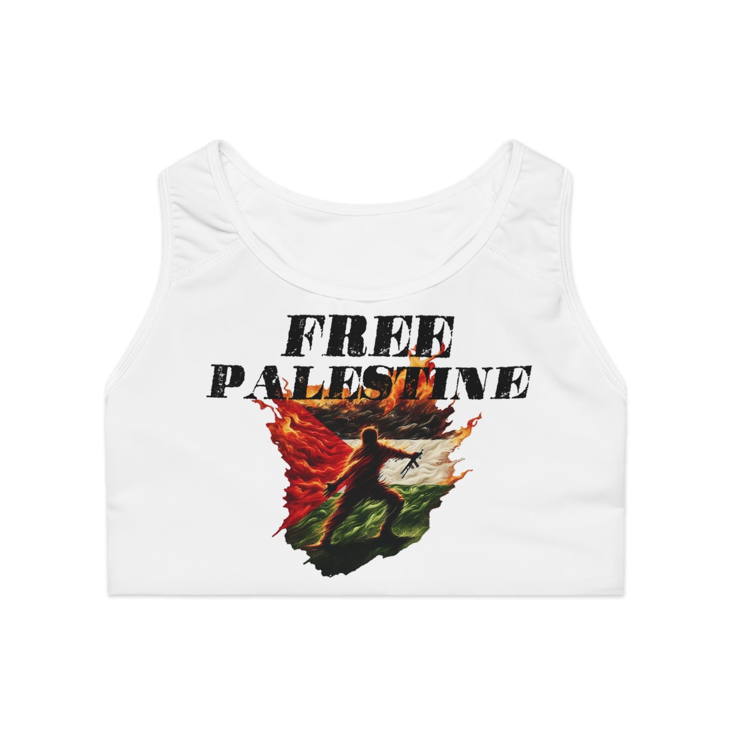 Unknown Casualty Free Palestine Sports Bra