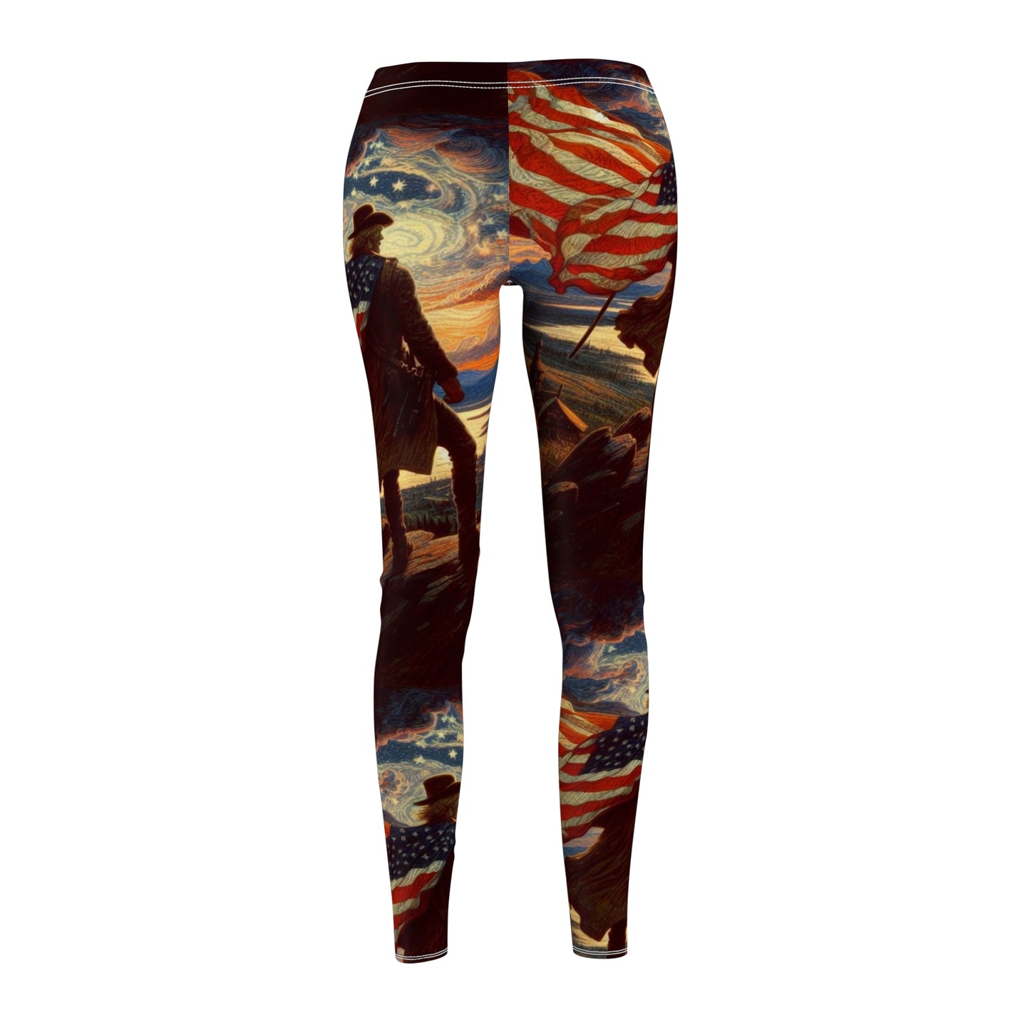 Amerikan Patriot - Women's Cut & Sew Casual Leggings