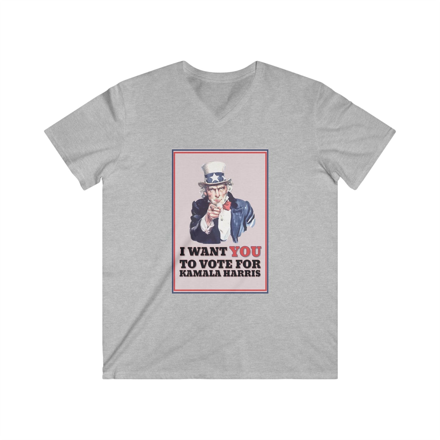 Vote 4 Kamala - Men's Fitted V-Neck Short Sleeve Tee