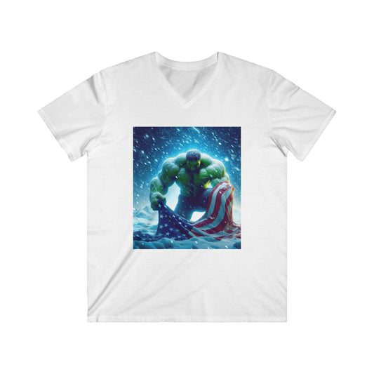 AmeriKan Hulk Fitted V-Neck Short Sleeve Tee