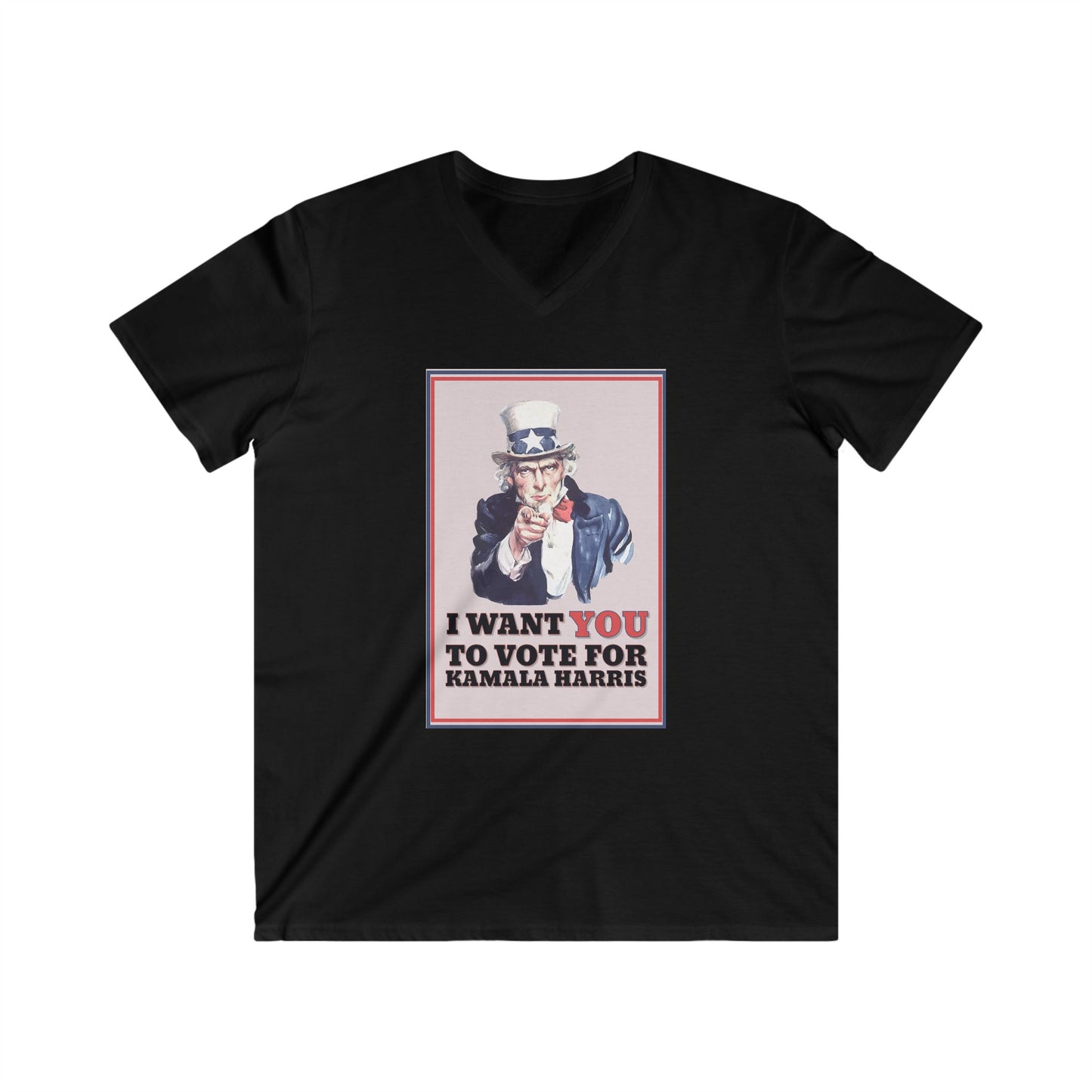 Vote 4 Kamala - Men's Fitted V-Neck Short Sleeve Tee