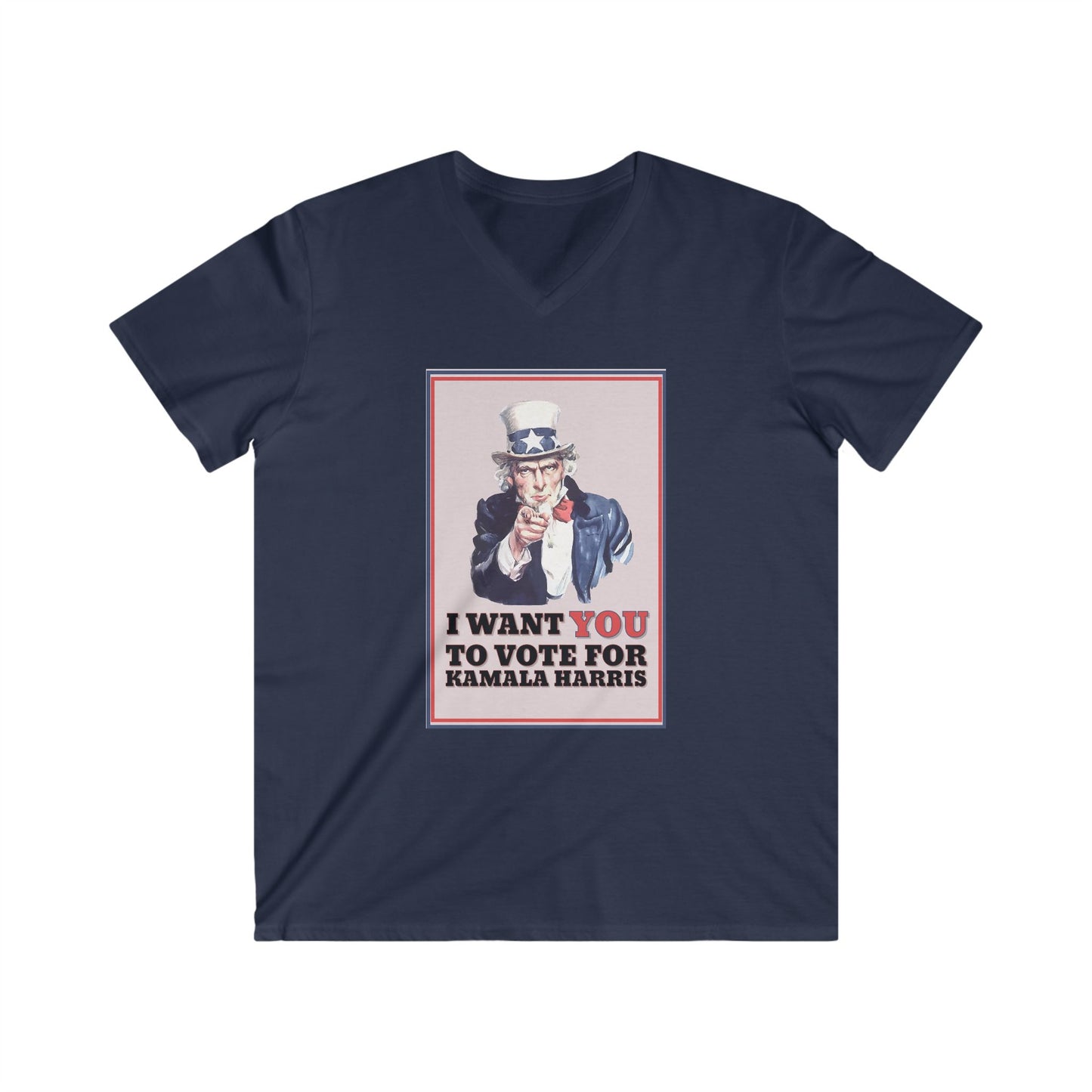 Vote 4 Kamala - Men's Fitted V-Neck Short Sleeve Tee