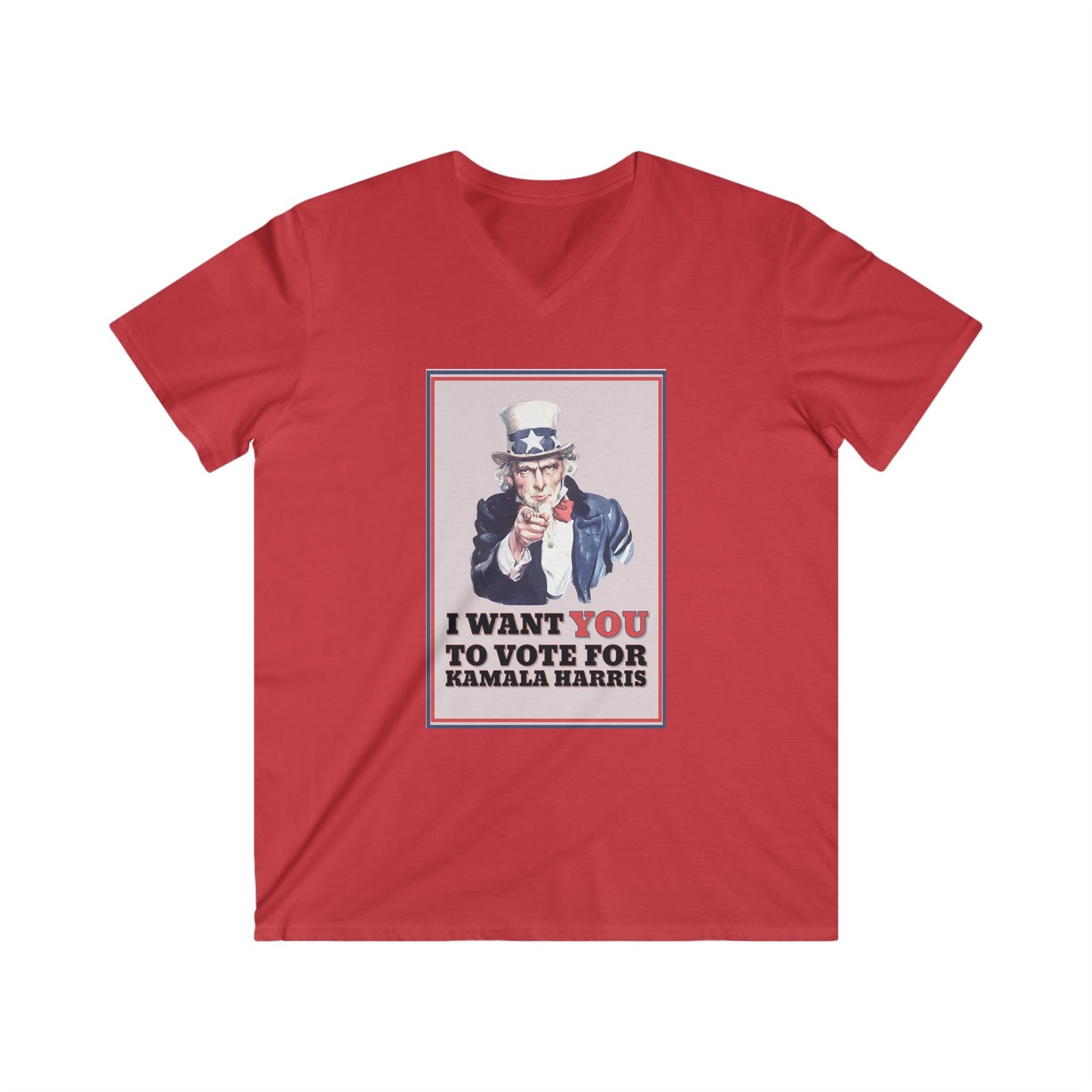 Vote 4 Kamala - Men's Fitted V-Neck Short Sleeve Tee